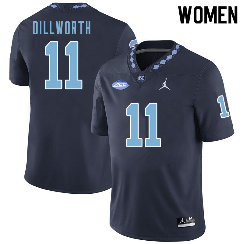 Women #11 Raneiria Dillworth North Carolina Tar Heels College Football Jerseys Sale-Navy